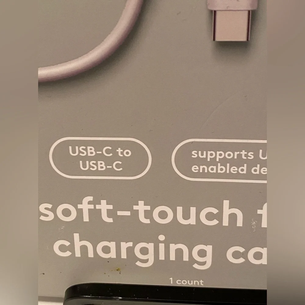 Heyday Soft-Touch USB-C Fast Charging Cable new in box 6 Foot long
